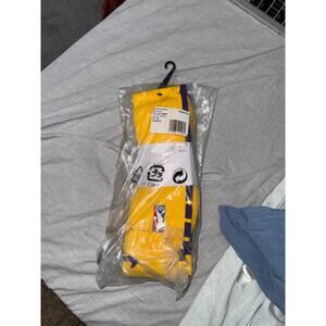 Nike NBA knee high basketball socks in yellow and purple size xl - NEW